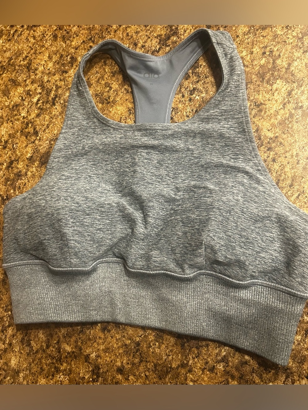 ALO Yoga Grey Racerback Sports Bra